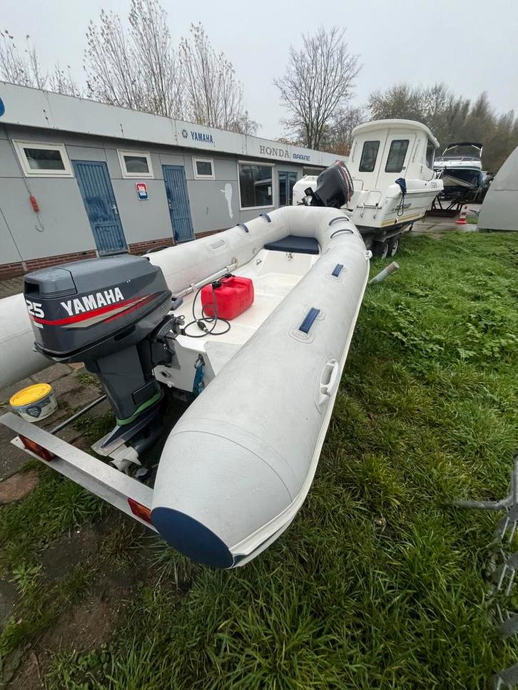 Mercury Rubberboot 3.40m + 25pk Yamaha 2-takt, Watersport en Boten, Buiten- en Binnenboordmotoren, Gebruikt, Benzine, Ophalen of Verzenden