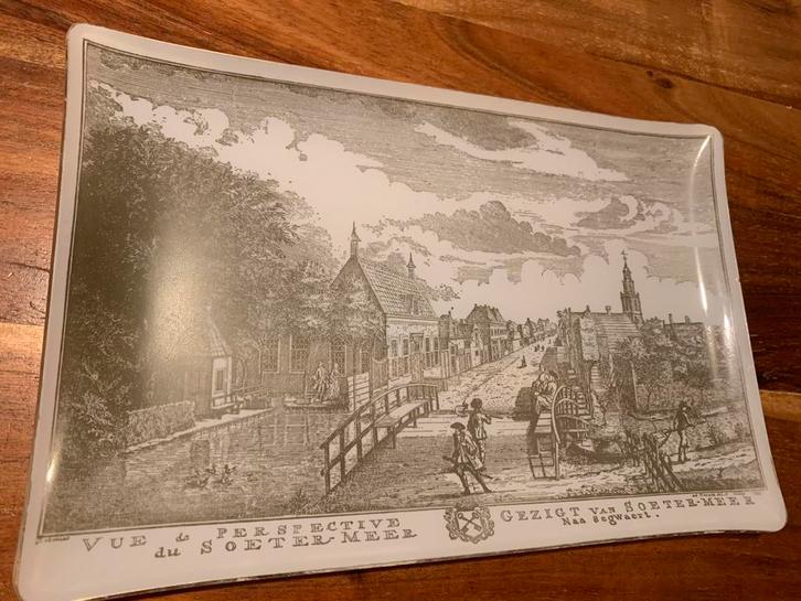 Antiek glazen schaal - Soetermeer Naa Segwaert - gouden rand, Verzamelen, Retro, Huis en Inrichting, Ophalen of Verzenden