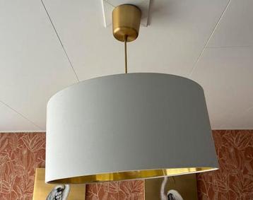 Hanglamp / Lampenkap 45cm wit/messing beschikbaar voor biedingen