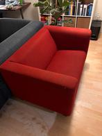 Rode ‘loveseat’ bank 1,5 zits, Ophalen, Gebruikt, Tweepersoons, 75 tot 100 cm