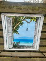 Tuinposter tropisch luiken afhaal €20,-, Tuin en Terras, Tuinwanddecoratie, Ophalen, Nieuw