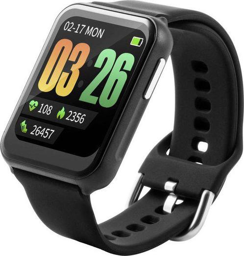 Technaxx Smartwatch Zwart, Sieraden, Tassen en Uiterlijk, Smartwatches, Nieuw, iOS, Zwart, Ophalen