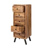 Vintage Look Dressoir van Mangohout Ladekast Mango Nachtkast, Minder dan 50 cm, Info@dehanzeherten.nl, 5 laden of meer, 100 tot 150 cm