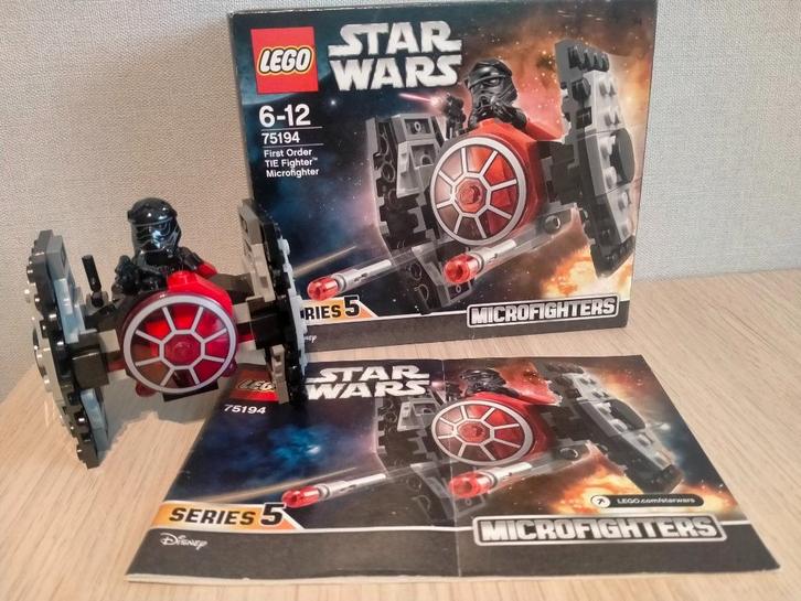 Lego 75194 Star Wars First Order TIE  Microfighter serie 5, Kinderen en Baby's, Speelgoed | Duplo en Lego, Zo goed als nieuw, Lego