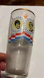 Bier Glas koningshuis margriet en Vollenhove huwelijk 1967, Ophalen of Verzenden, Zo goed als nieuw