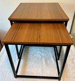 Miniset inschuifbare bijzet tafels / plantentafels, Minder dan 45 cm, Minder dan 55 cm, Vierkant, Ophalen of Verzenden