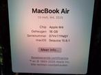 macbook air 13.6 lichtbl nieuw bon 14 cy gar aug 2027 doos, Computers en Software, Apple Macbooks, Ophalen, 256 GB, Qwerty, 13 inch