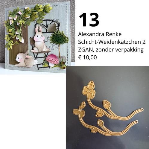 Alexandra Renke Snijmal Schicht-Weidenkätzchen 2, ZGAN, Hobby en Vrije tijd, Kaarten | Zelf maken, Zo goed als nieuw, Pons of Mal