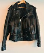 Vintage Leren Jas Indiaan XL, Kleding | Dames, Ophalen of Verzenden, Gedragen, Maat 46/48 (XL) of groter, Zwart