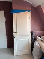 Ensuite deur wit met zwarte hendel, Ophalen, 80 tot 100 cm, Binnendeur, Zo goed als nieuw