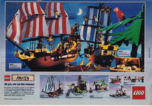 Retro reclame 1991 Lego speelgoed piraten piratenschip, Verzamelen, Retro, Ophalen of Verzenden