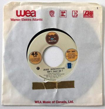 Jesse Winchester - Isn't That So - 7 inch single – 1972 beschikbaar voor biedingen