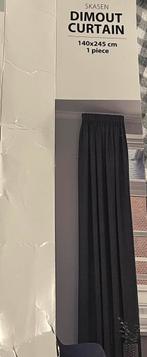 Gordijn antraciet 1 stuk 140/245 cm, Huis en Inrichting, Ophalen, 100 tot 150 cm, 200 cm of meer, Nieuw