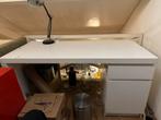 Ikea Bureau - white with draw and cupboard, Huis en Inrichting, Ophalen, Gebruikt, 120 tot 170 cm, 70 tot 120 cm