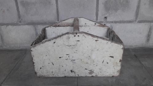 Vintage Franse Bak Kist / Stoere Houten Plukbak of Draagbak, Antiek en Kunst, Curiosa en Brocante, Ophalen of Verzenden