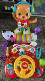 VTech Tiny Tot Driver, Dansende Beer & Puppy, Ophalen, Zo goed als nieuw, 6 maanden tot 2 jaar