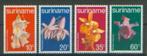 Suriname 157/60 Bloemen 1979 postfris, Postzegels en Munten, Postzegels | Suriname, Ophalen of Verzenden, Postfris