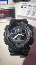 Stoere zwarte Casio G-Shock GA-100 horloge incl orig. verp., Gebruikt, Polshorloge, Kunststof, Ophalen of Verzenden
