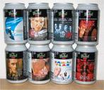 GROLSCH Pilsener FILM POSTERS Bierblikjes (33cl) Serie van 8, Verzamelen, Ophalen of Verzenden, Reclamebord, Plaat of Schild, Grolsch