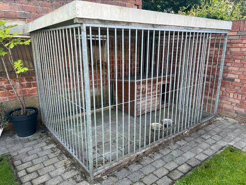 Hondenren met dag en nachthok, Dieren en Toebehoren, Hondenhokken, Zo goed als nieuw, Hondenkennel, 100 cm of meer, 110 cm of meer