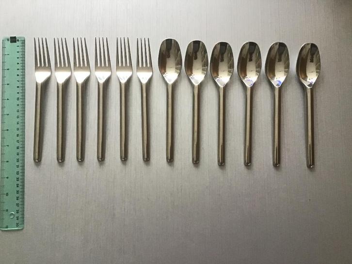 Christofle Recto-Verso 6x lepels en 6x vorken van Ora-Ïto, Antiek en Kunst, Kunst | Designobjecten, Ophalen of Verzenden