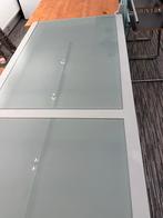 Glazen Eettafel 240x90, Huis en Inrichting, Tafels | Eettafels, Ophalen, Gebruikt, 50 tot 100 cm, Glas