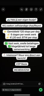 Zzp koeriers gezocht, Eén persoon, Cadeaubon