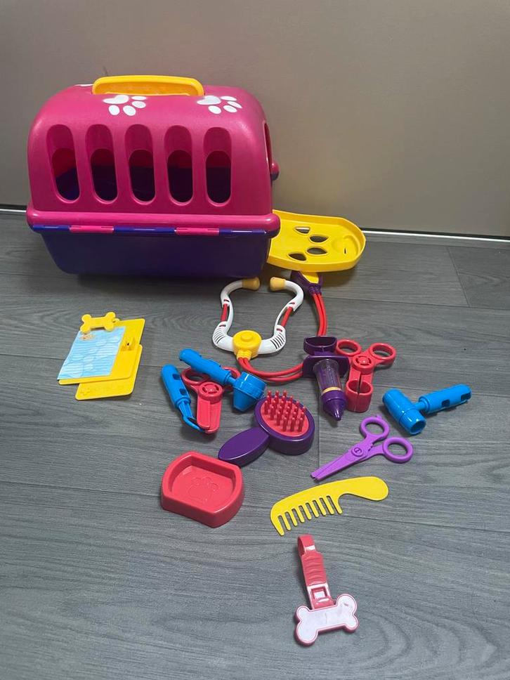 Dierenarts Speelset met Reismand dierenverzorger sinterklaas, Kinderen en Baby's, Speelgoed | Overig, Zo goed als nieuw, Jongen of Meisje