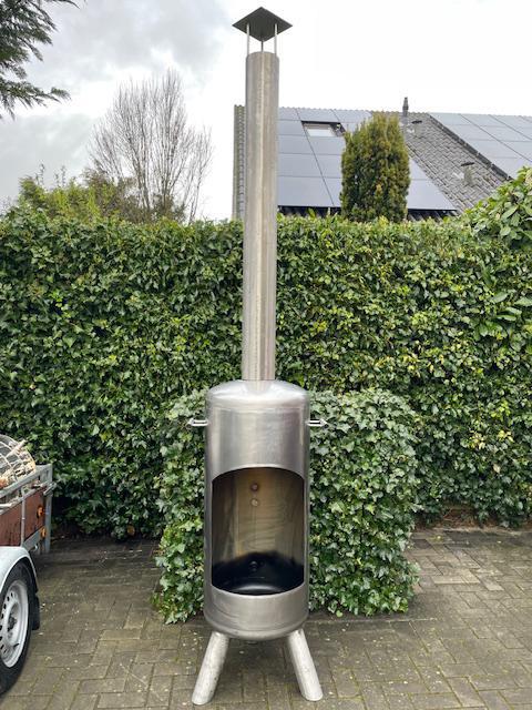 RVS Terrashaard, terraskachel, tuinhaard, tuinkachel € 325,-, Tuin en Terras, Tuinhaarden, Nieuw, Ophalen