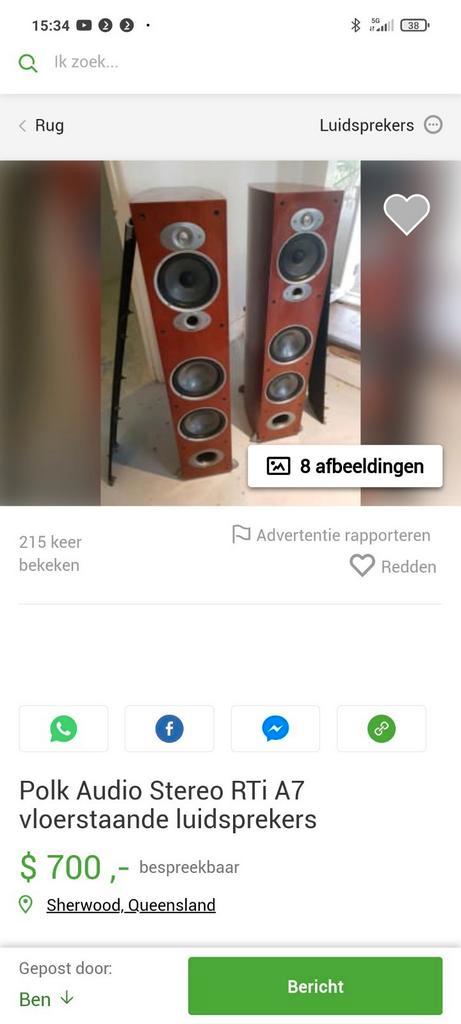 Polk speakers, Audio, Tv en Foto, Luidsprekers, Zo goed als nieuw, Overige merken, Ophalen
