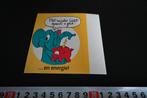 sticker Met minder licht spaart u geld! en energie ! Olifant, Ophalen, Zo goed als nieuw