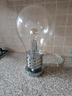 Chrome tafel lamp met glazen bol, Huis en Inrichting, Lampen | Tafellampen, Ophalen of Verzenden, Zo goed als nieuw, Minder dan 50 cm
