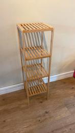 Mooi bamboo badkamerkastje houten rekje, Ophalen, (Half)hoge kast, Minder dan 50 cm, 100 tot 150 cm