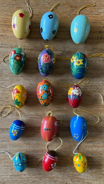 15 Vintage paashangers houten pasen hout hanger beschikbaar voor biedingen