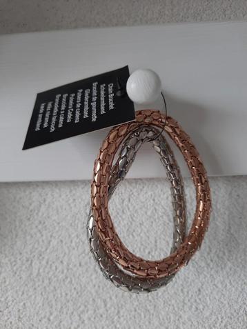 NIEUW! Bronskleurige en Zilverkleurige Schakelarmbanden beschikbaar voor biedingen