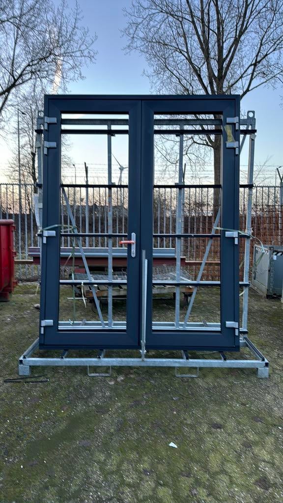 Kunststof pui met openslaande deuren- Nieuw, 100 tot 120 cm, Kunststof, 215 cm of meer, Nieuw