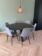 WOOOD Rhonda Eettafel - Ø 130 cm - Zwart, Ophalen, Zo goed als nieuw, Rond, 100 tot 150 cm