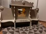 Makeup tafel /Kast met Spiegel, Ophalen, Gebruikt, 75 tot 100 cm, Opstaande rand