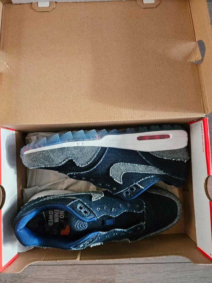 Nike Air Max 1 'No Denim Allowed' Maat 45, Kleding | Heren, Schoenen, Nieuw, Sneakers of Gympen, Blauw, Ophalen of Verzenden