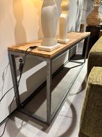 Nieuwe sidetable - Teak & Metaal - 180cm, Huis en Inrichting, Tafels | Sidetables, Teakhout, Nieuw, Ophalen of Verzenden, 25 tot 50 cm