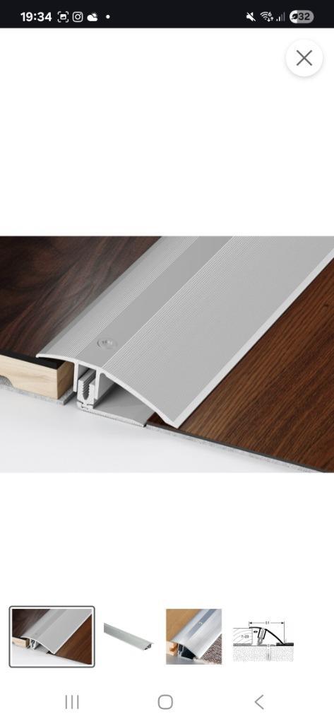 Aansluitprofiel 1.80 m - 7 tot 23 mm, Doe-het-zelf en Verbouw, Plinten en Afwerking, Nieuw, Overige typen, Overige materialen