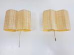 set 2 vintage Honeycomb wandlamp Fiberglass mid century '50, N, Vintage, Ophalen of Verzenden, N