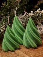 Set van 3 handgemaakte kerstboom geurkaarsen, Overige materialen, Nieuw, Ophalen of Verzenden, Kaars