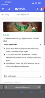 Walibi 2 Tickets 12-10-2025, Tickets en Kaartjes, Twee personen, Ticket of Toegangskaart