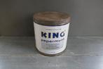 Vintage groot King Pepermunt blik Tonnema Sneek, Verzamelen, Blikken, Verzenden, Gebruikt, Overige