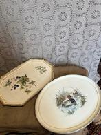 2 brocante dienbladen, Ophalen of Verzenden, Rechthoekig, Hout