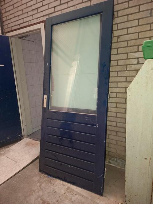 Hardhouten deuren, Doe-het-zelf en Verbouw, Glas en Ramen, Zo goed als nieuw, 160 cm of meer, Ophalen