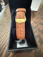Bulova Accutron II staal /goud/groen in uitmundende staat, Sieraden, Tassen en Uiterlijk, Overige merken, Overige materialen, Leer