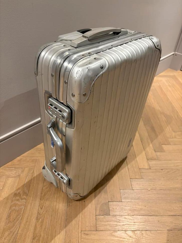 Rimowa original cabin, aluminium koffer, vintage staat!, Sieraden, Tassen en Uiterlijk, Koffers, Gebruikt, Metaal, Ophalen of Verzenden