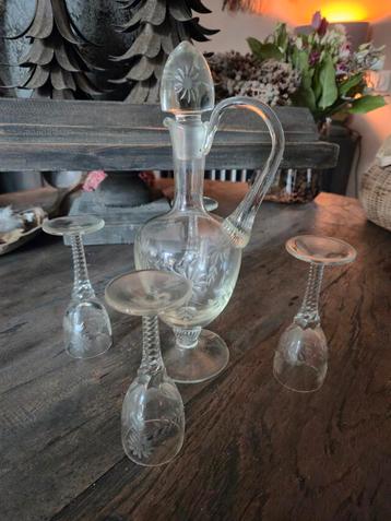 Kristallen Karaf met Glazen beschikbaar voor biedingen